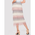 Многоярусная сетка плиссе Производство юбки оптом модные женские одежды (TA3098S)